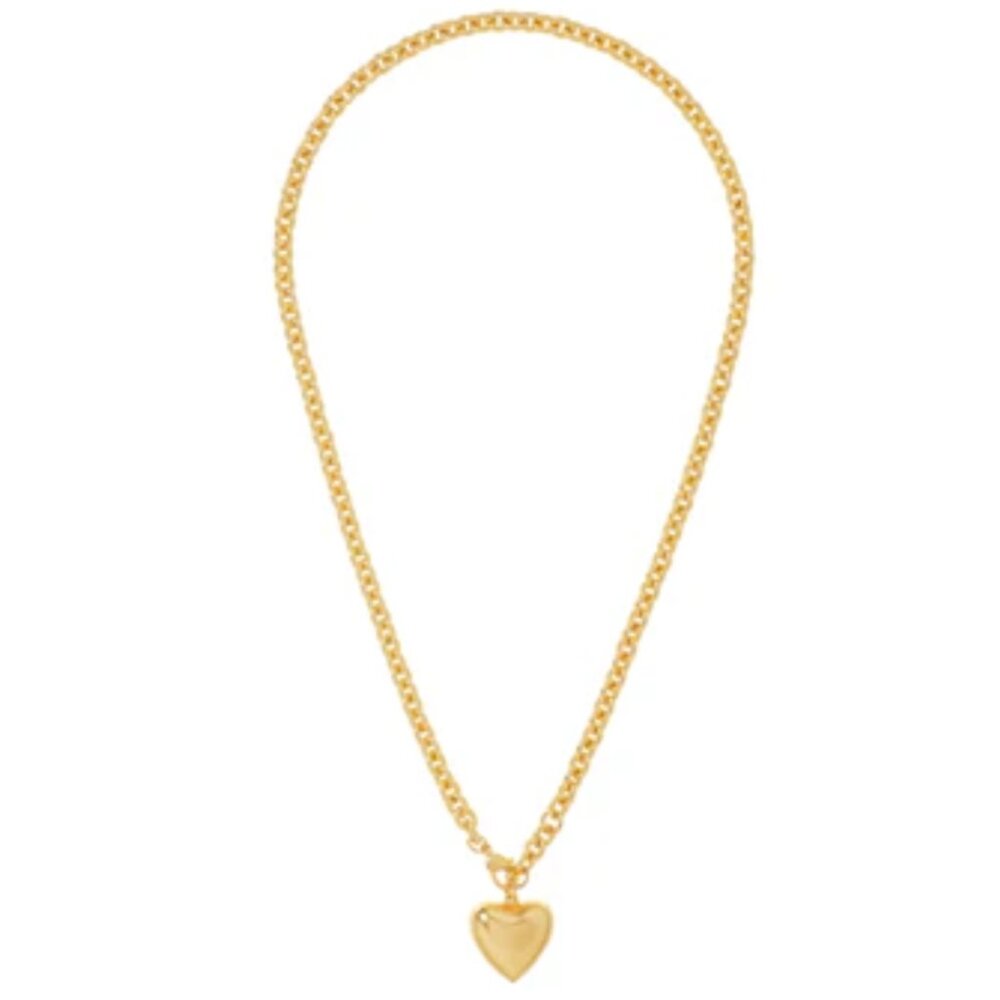 BEST Roxanne Assoulin The Mini Puffy Heart Necklace in Gold - Picture 3 of 6